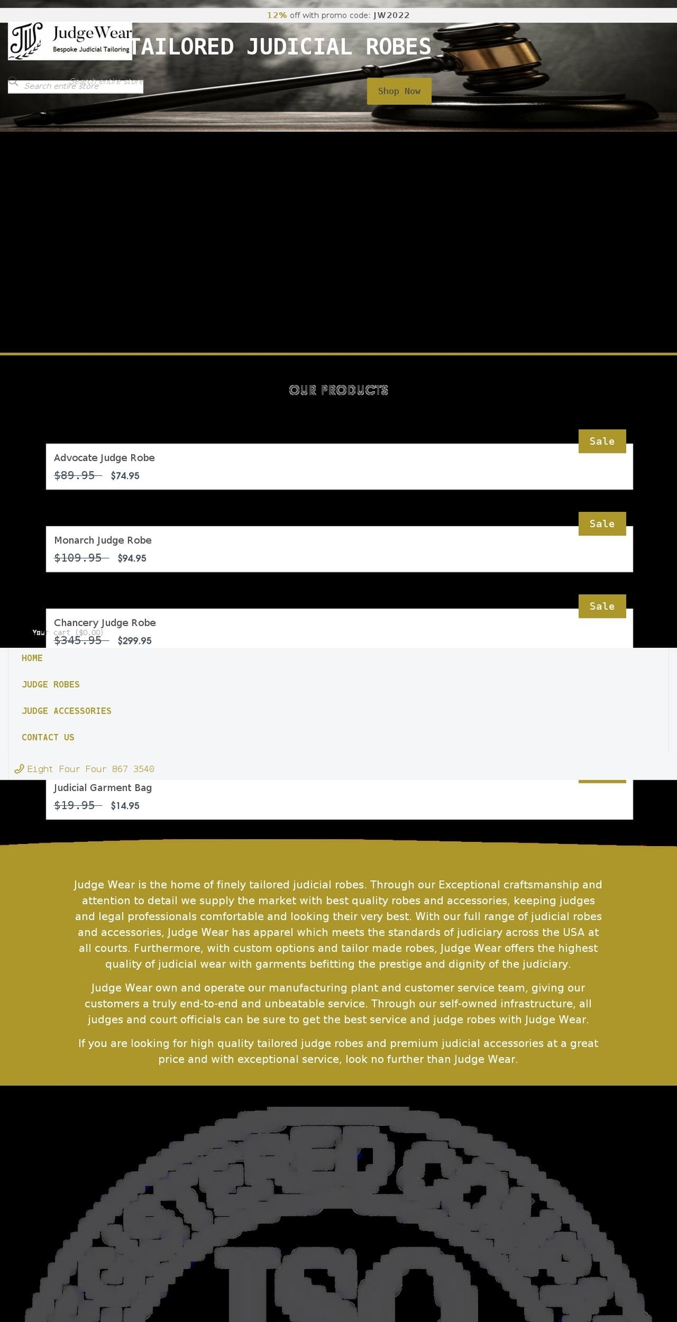 judgewear.com shopify website screenshot