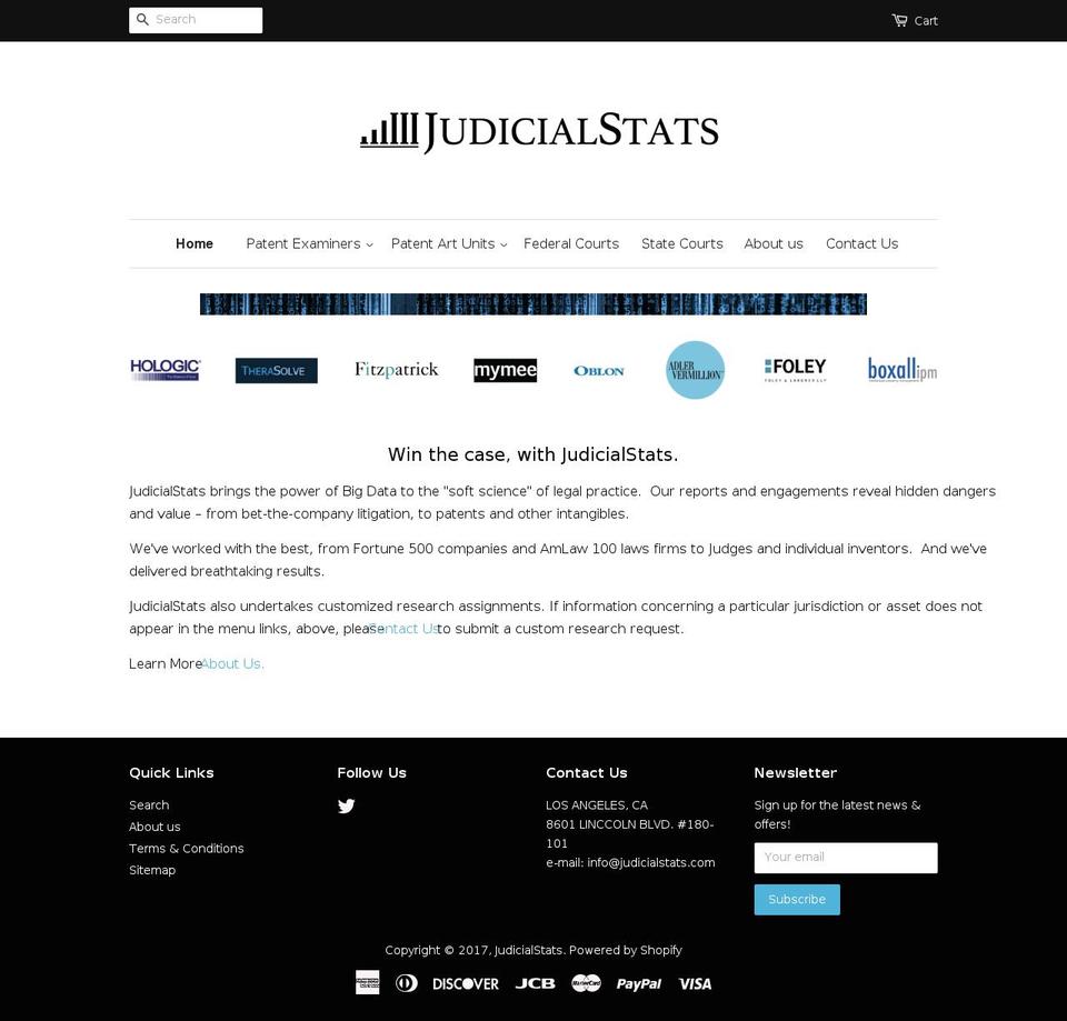 judicialinfographics.com shopify website screenshot