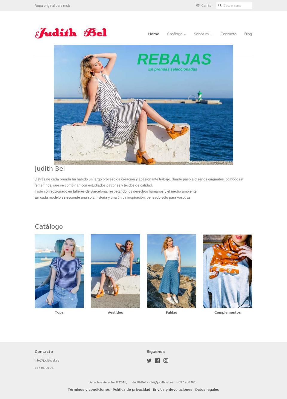 judithbel.es shopify website screenshot