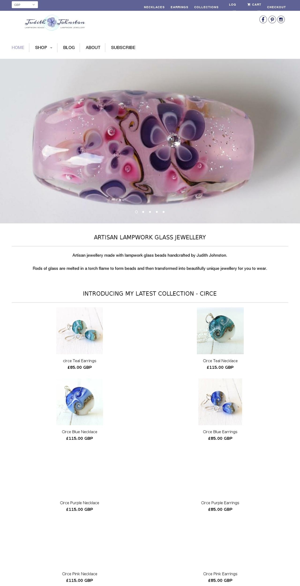 judithjohnston.co.uk shopify website screenshot