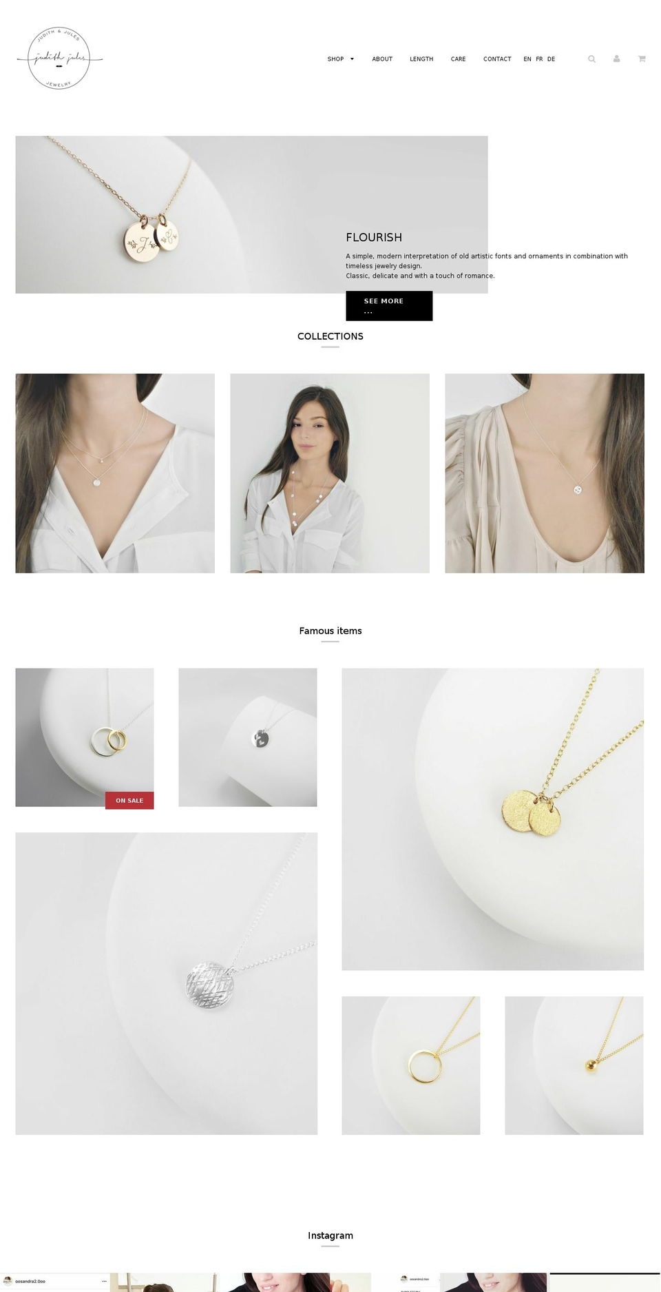 judithjules.com shopify website screenshot