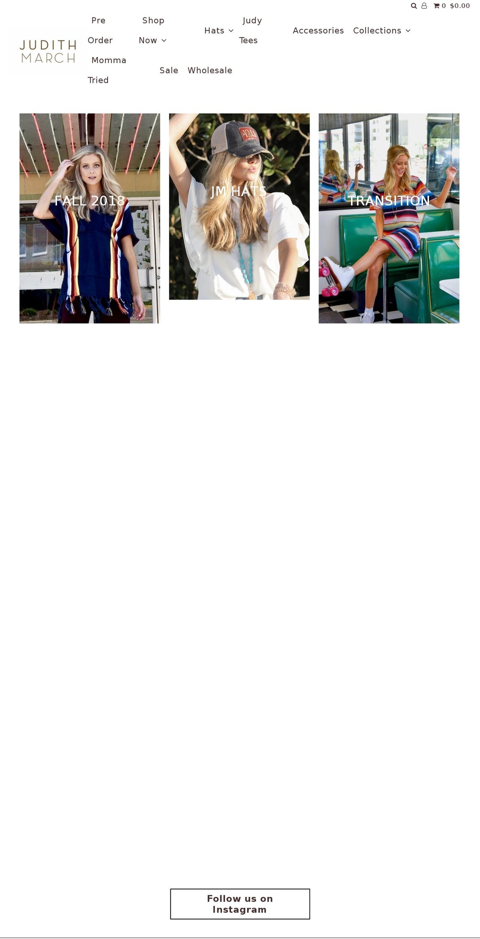 judithmarch.com shopify website screenshot
