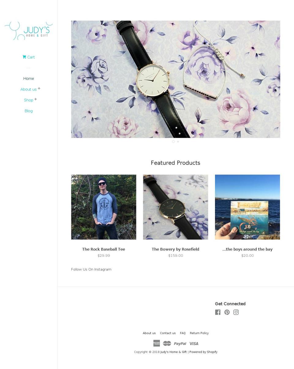 judyshomeandgift.com — Shopify storefront screenshot