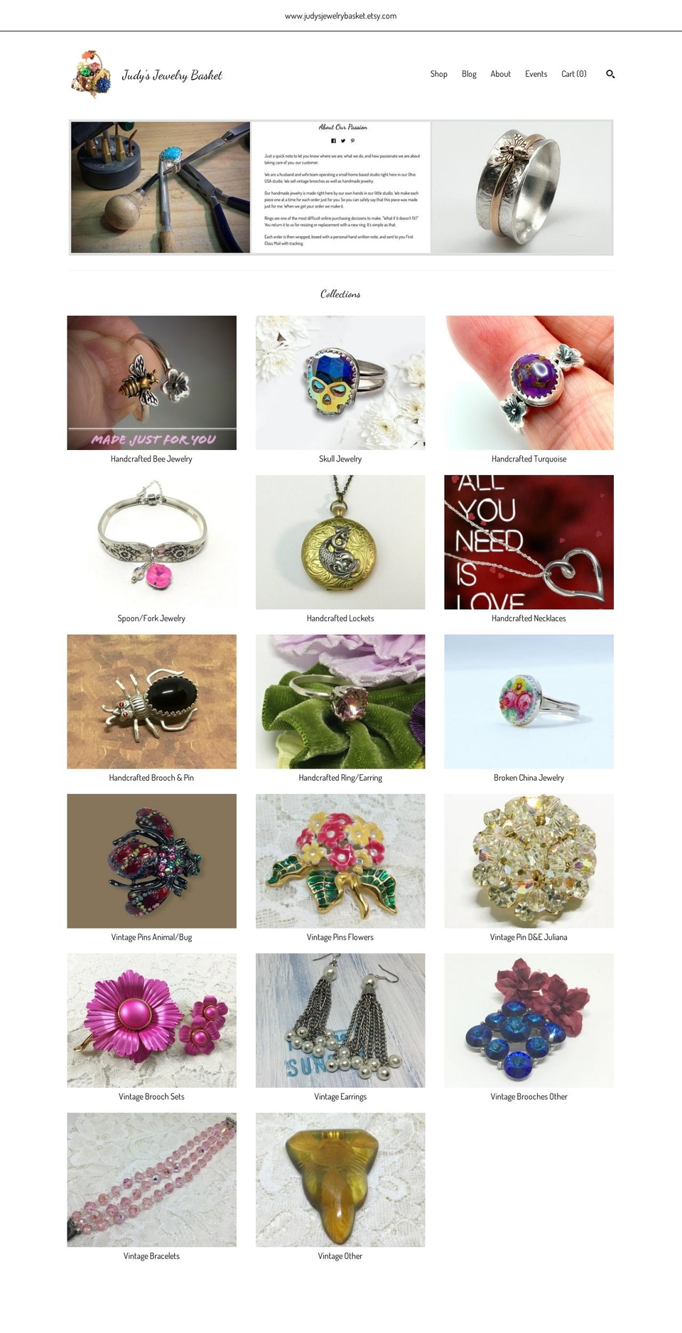 judysjewelrybasket.com shopify website screenshot