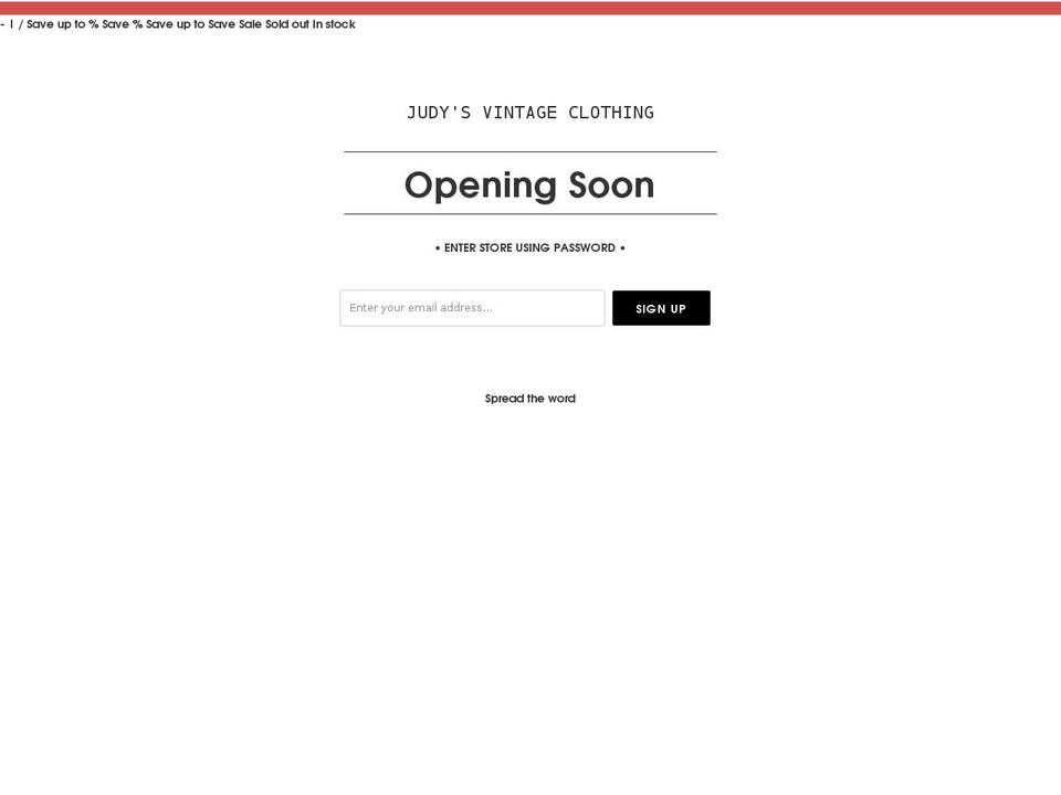 judysvintage.com shopify website screenshot