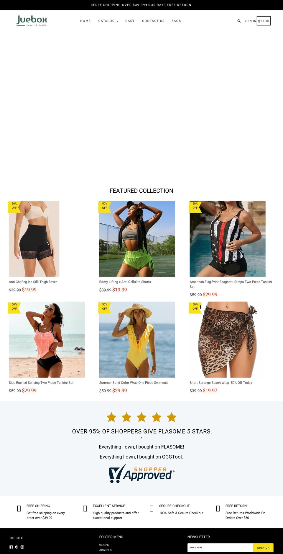 juebox.com shopify website screenshot