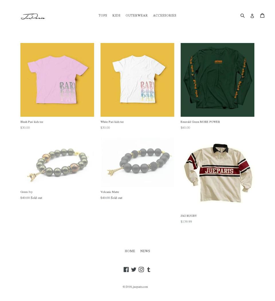 jueparis.com — Shopify storefront screenshot