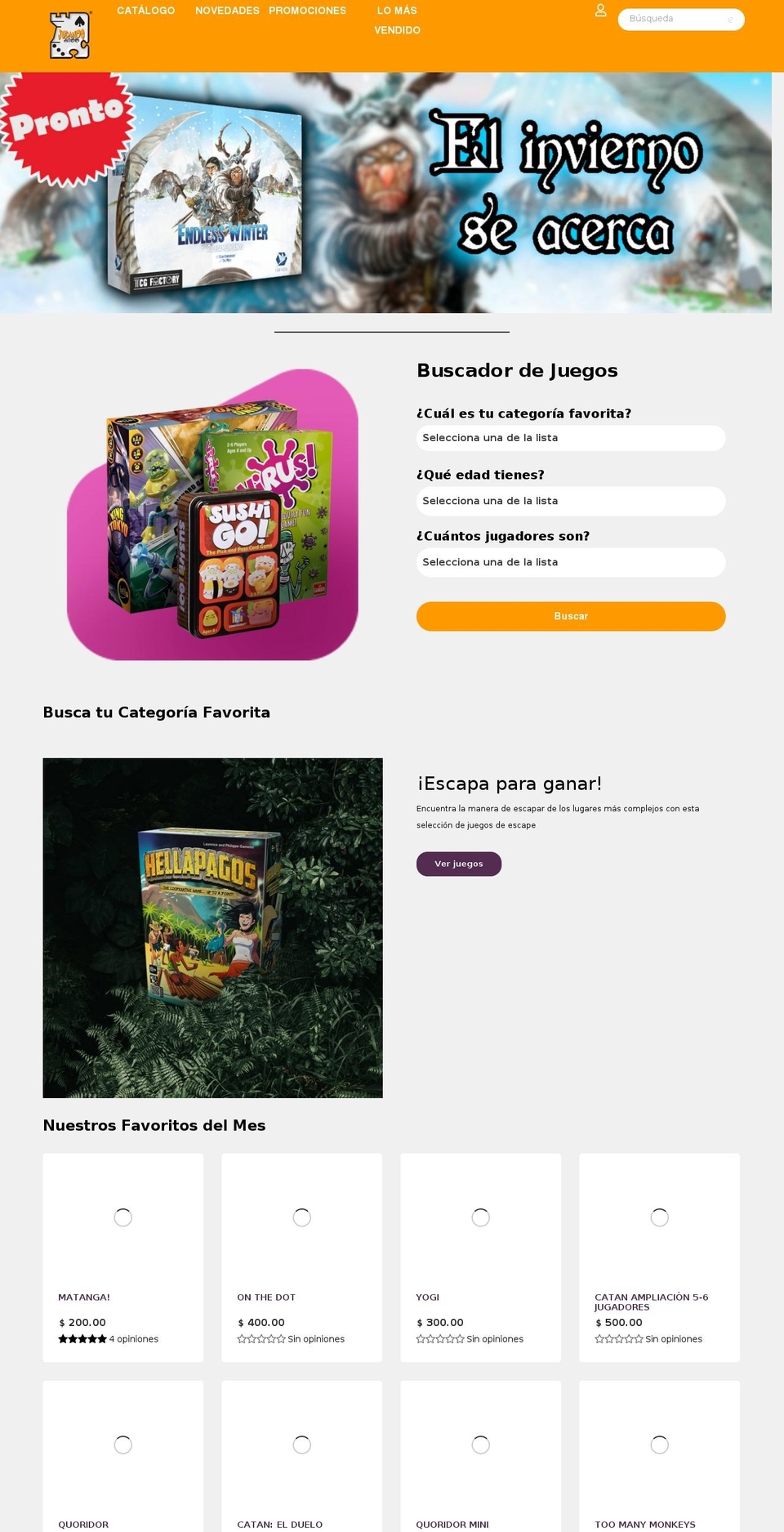 jugandoando.com shopify website screenshot