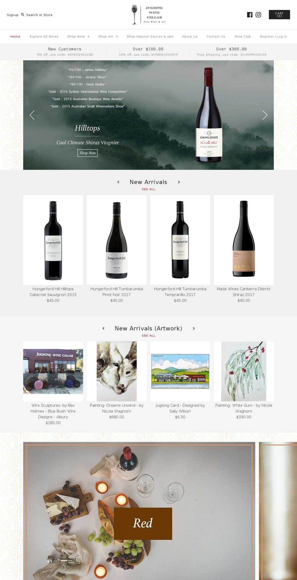 jugiongcellars.com — Shopify storefront screenshot