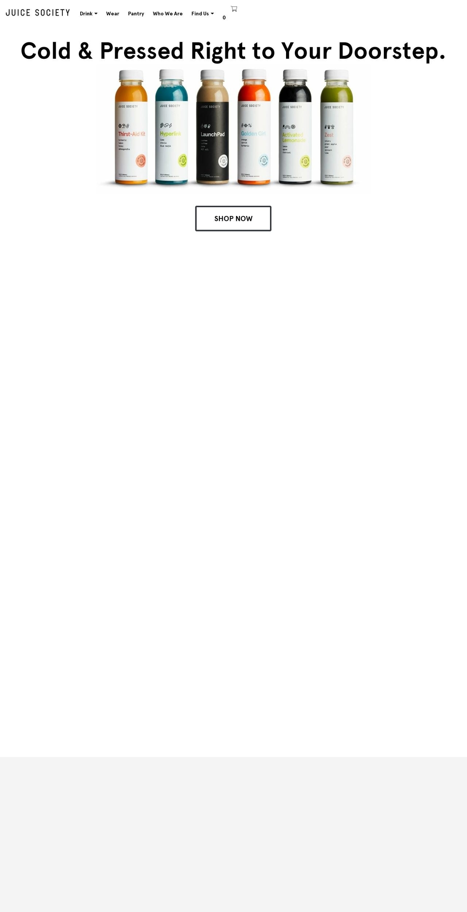 juice-society.com shopify website screenshot