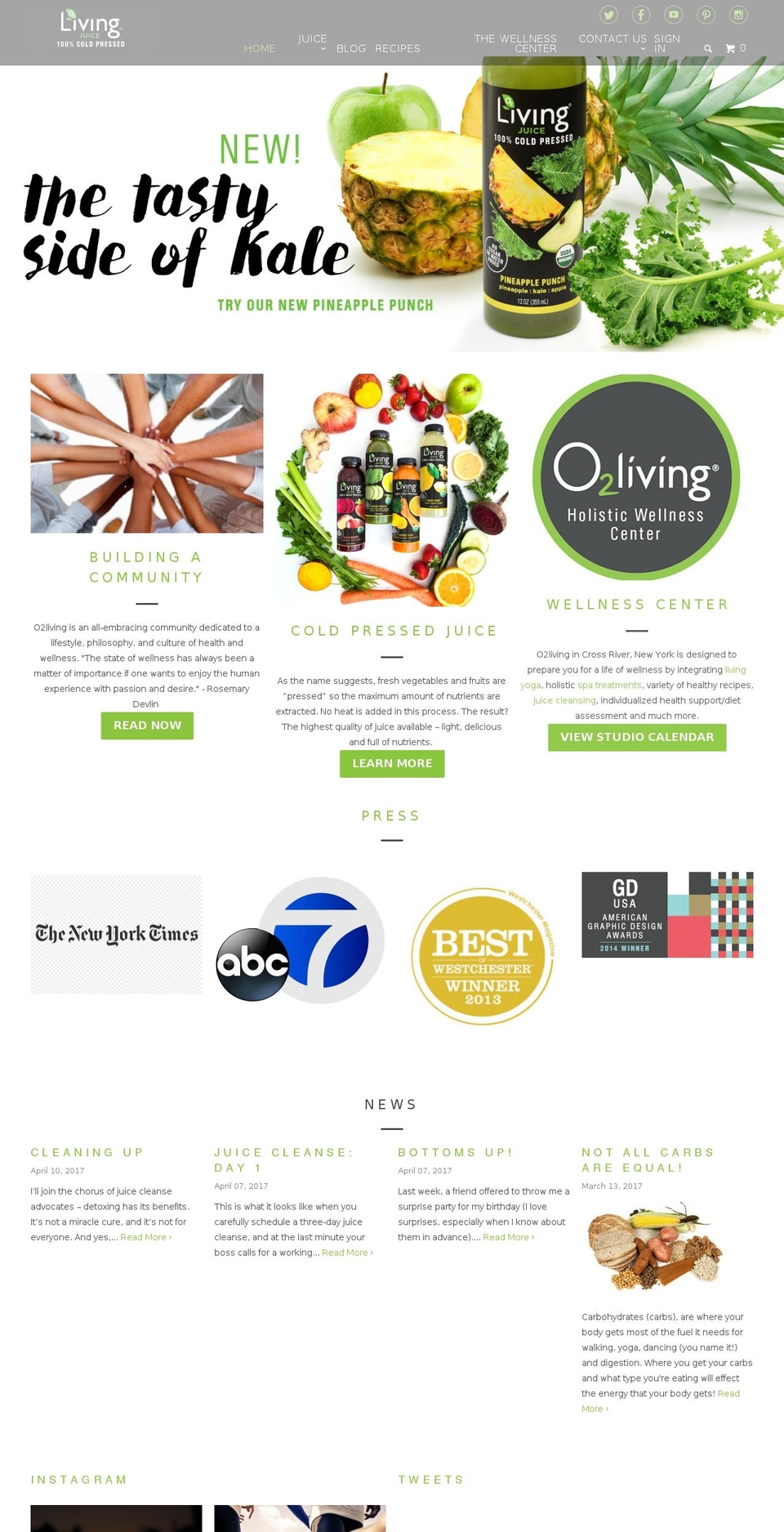 O2Living - Slideshow Shopify theme site example juicecleansenewyork.com