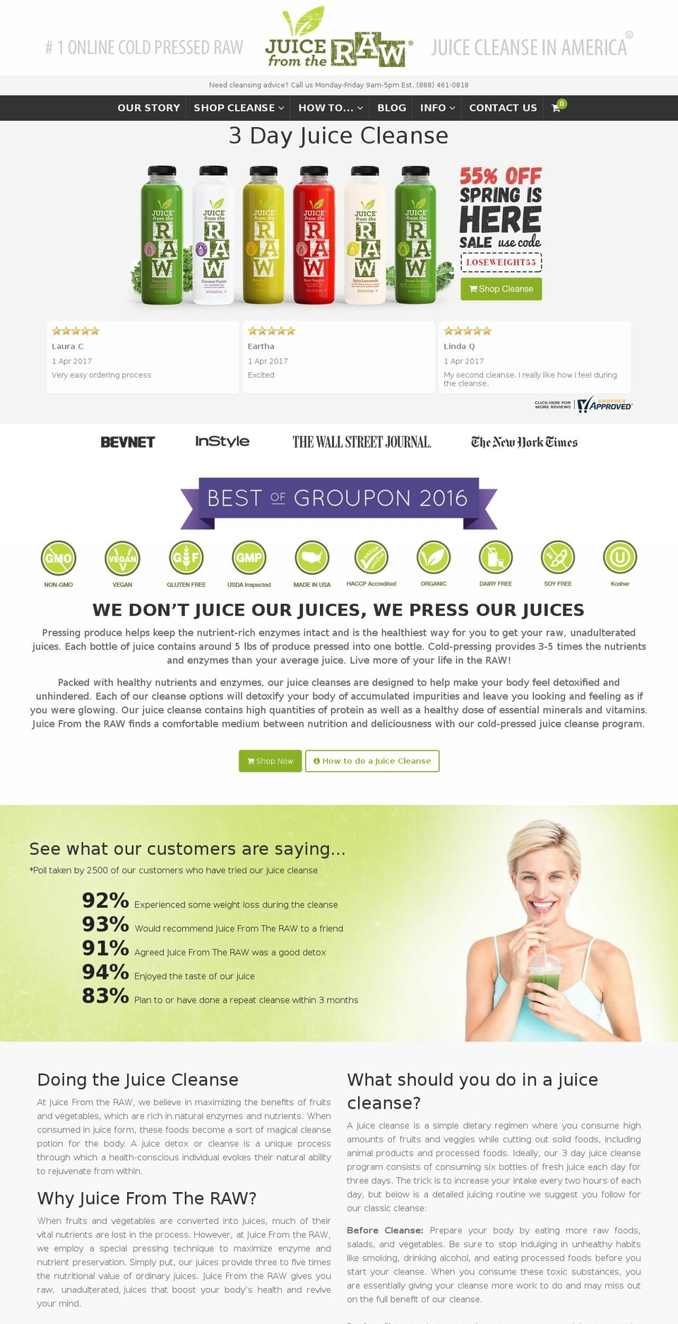 Pop Shopify theme site example juicefromtheraw.com