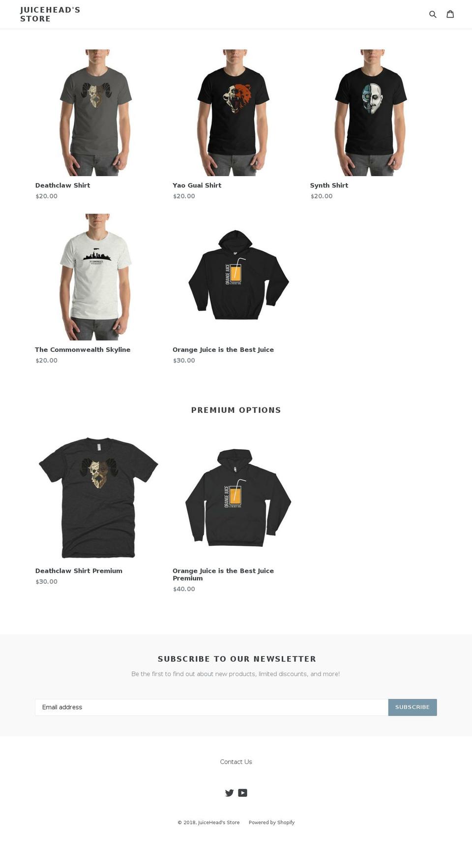 juicehead.net shopify website screenshot