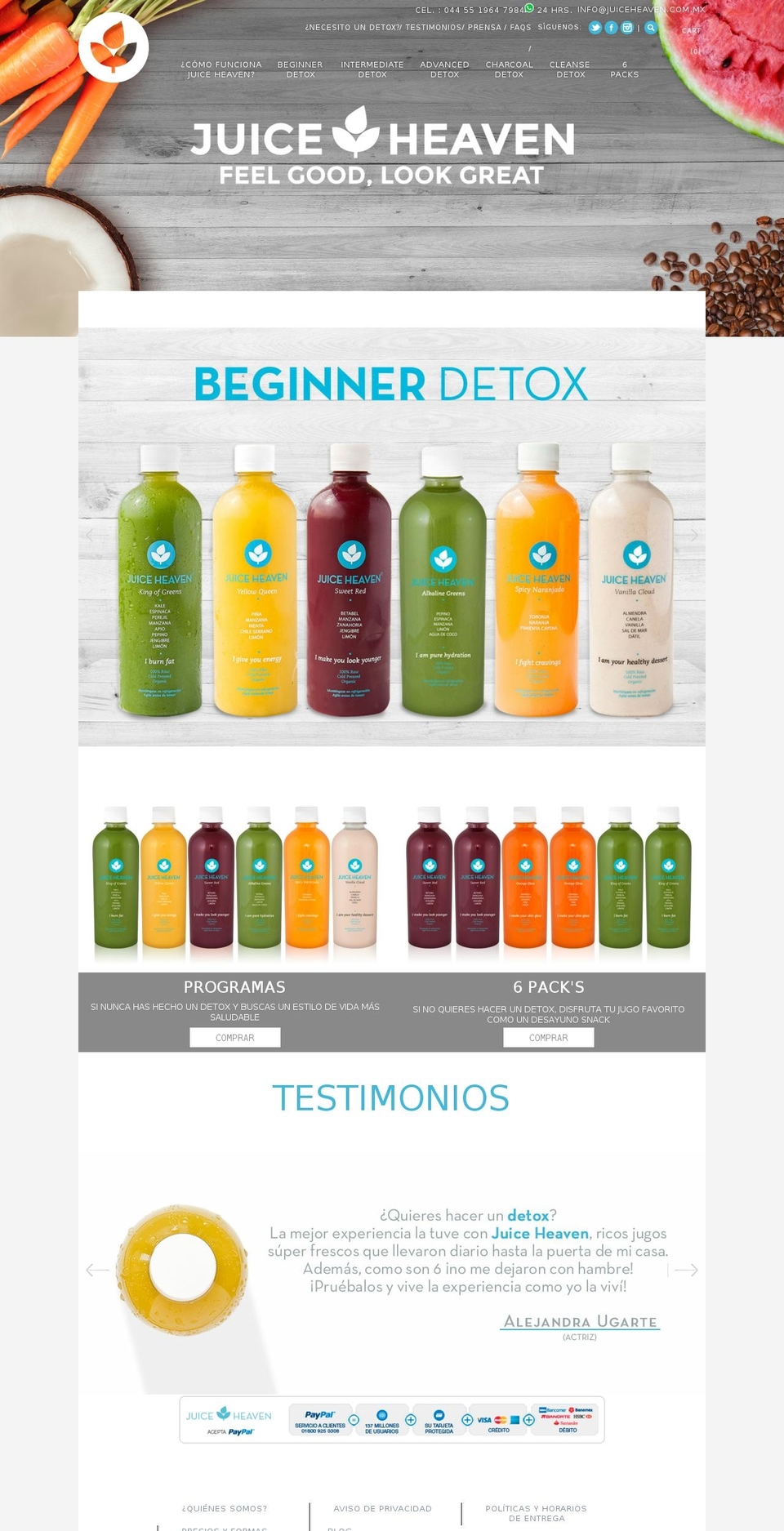 Nuevo Juice Shopify theme site example juiceheaven.com.mx