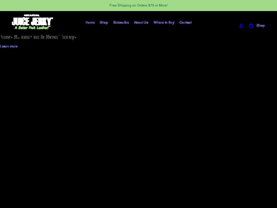 juicejerky.com shopify website screenshot