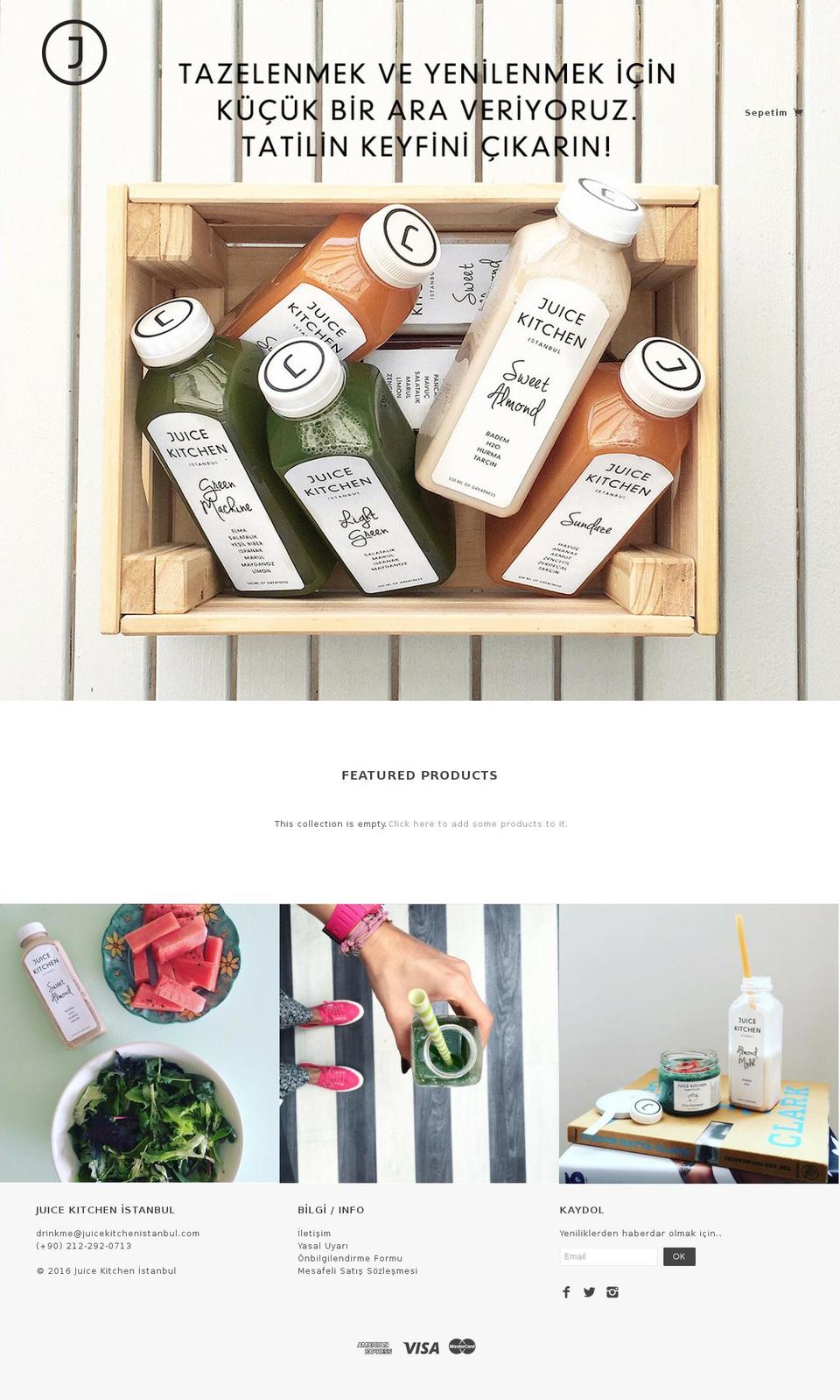 juicekitchenistanbul.com shopify website screenshot