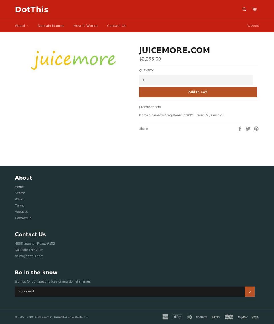 juicemore.com — Shopify storefront screenshot