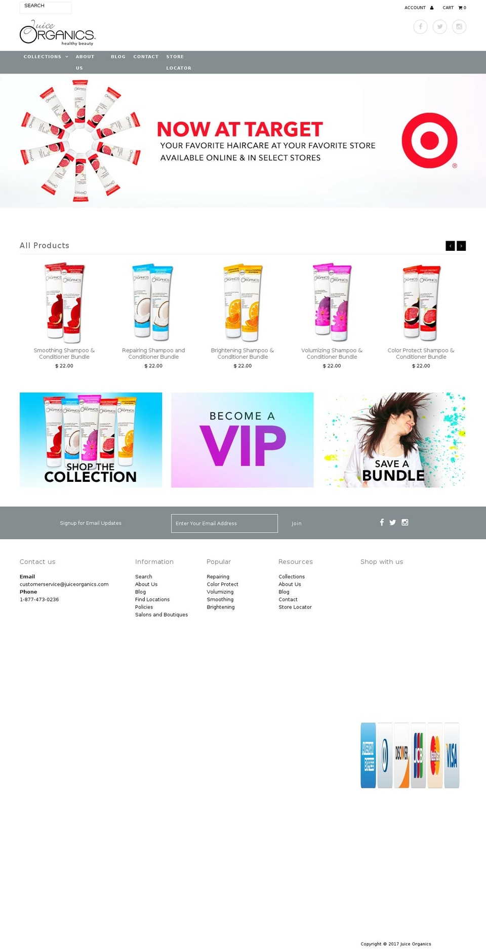 juiceorganics.com shopify website screenshot
