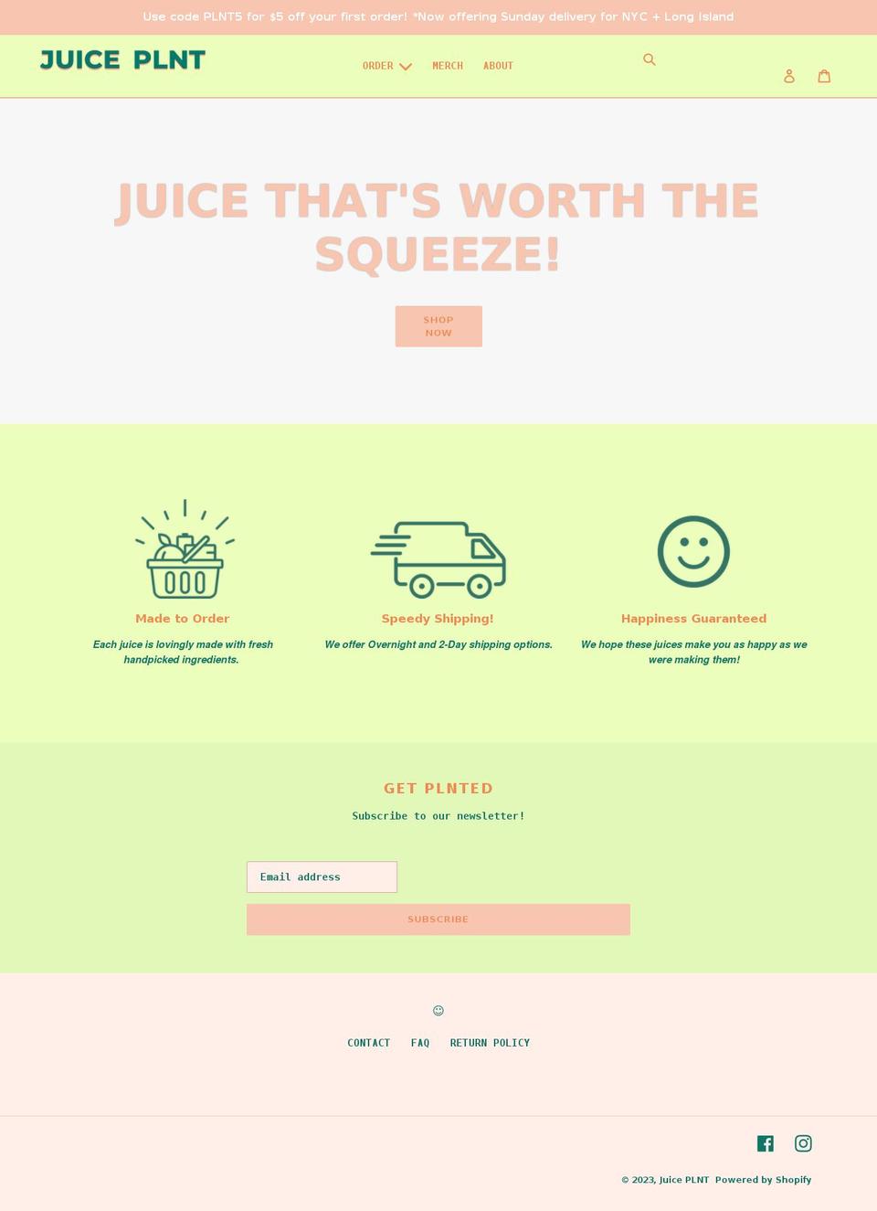 juiceplnt.com shopify website screenshot