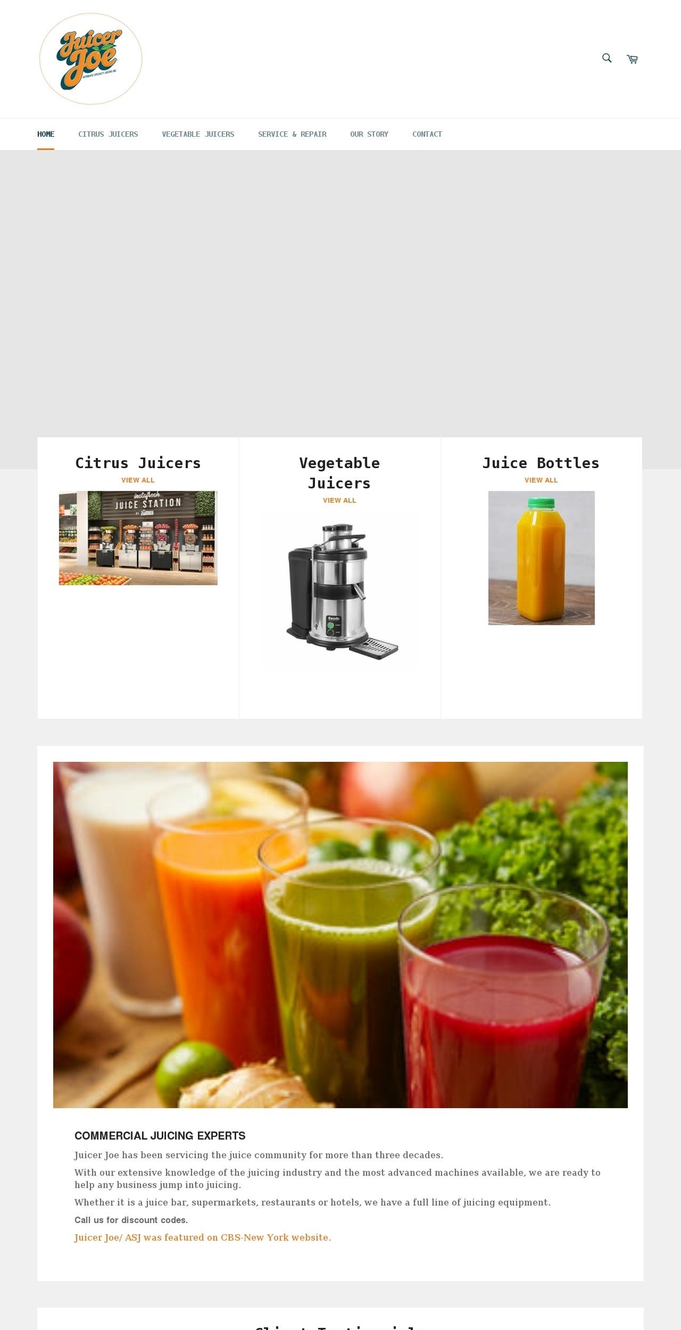 juicerjoe.com shopify website screenshot