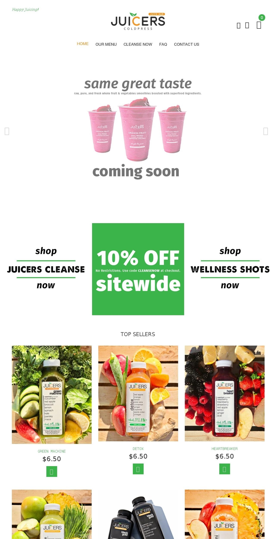 juicers559.com — Shopify storefront screenshot