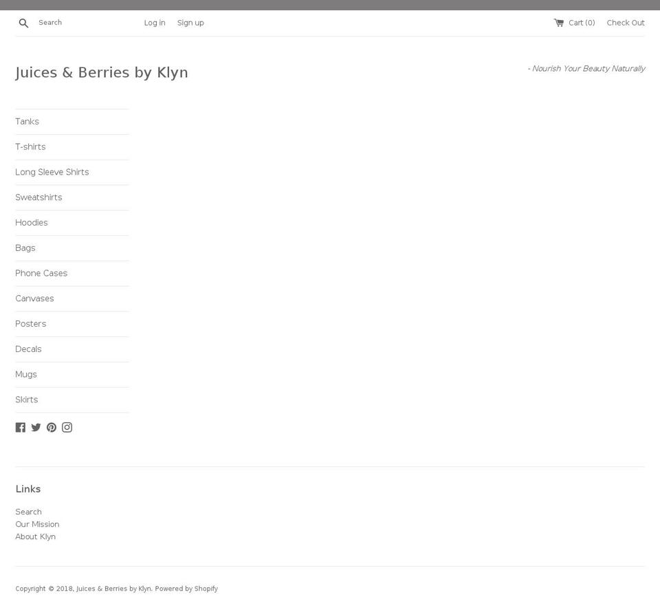 juicesandberriesbyklyn.com — Shopify storefront screenshot