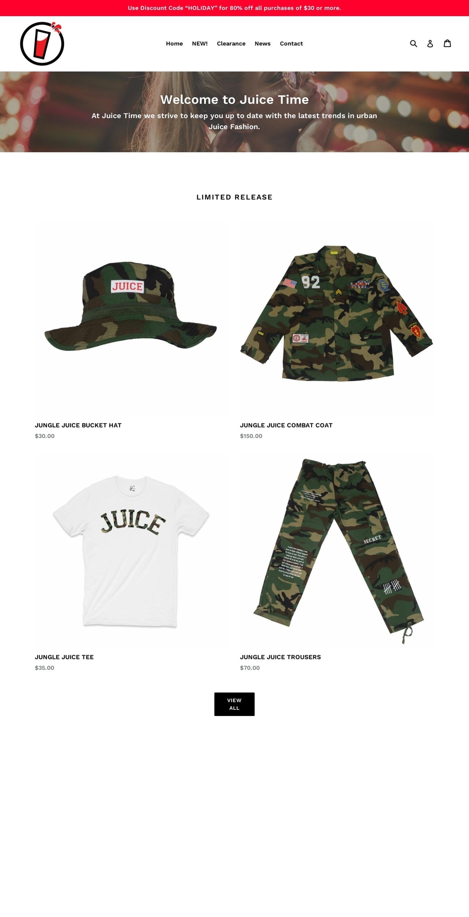 juicetime92.com — Shopify storefront screenshot