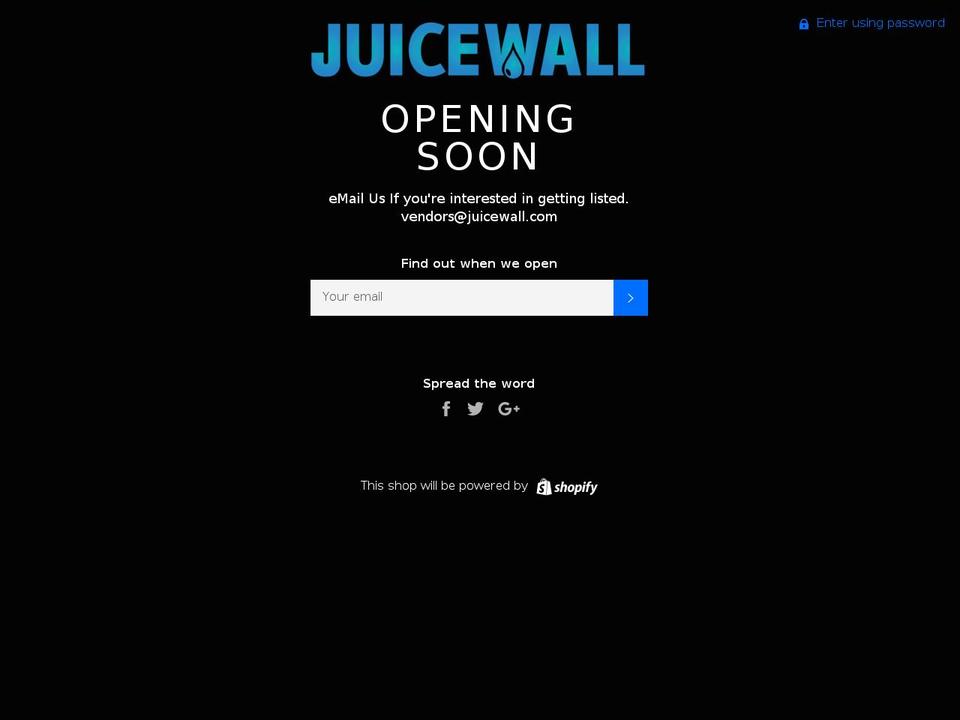 juicewall.com shopify website screenshot