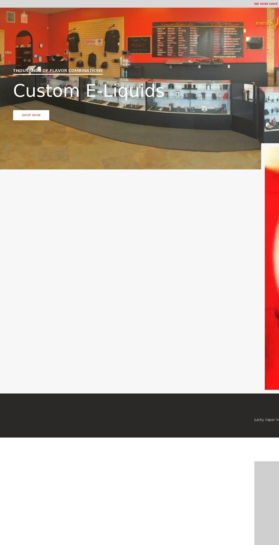 juicityvapor.net shopify website screenshot