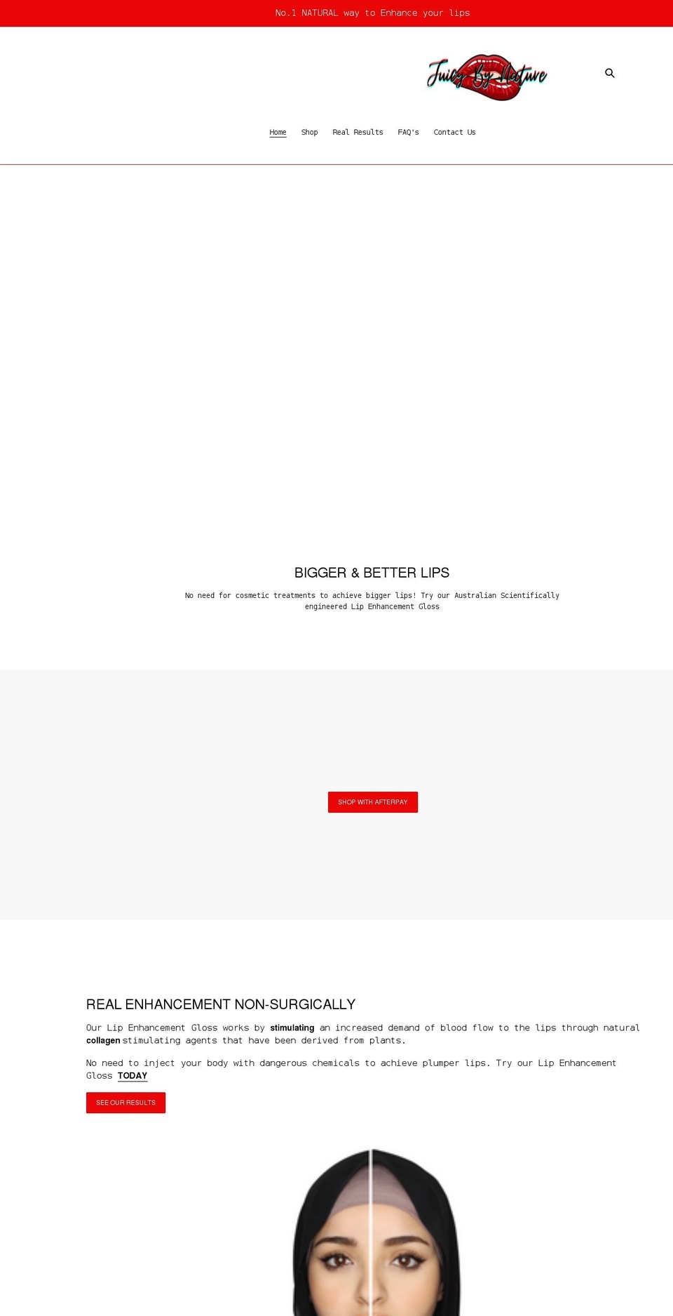 juicybynature.com shopify website screenshot