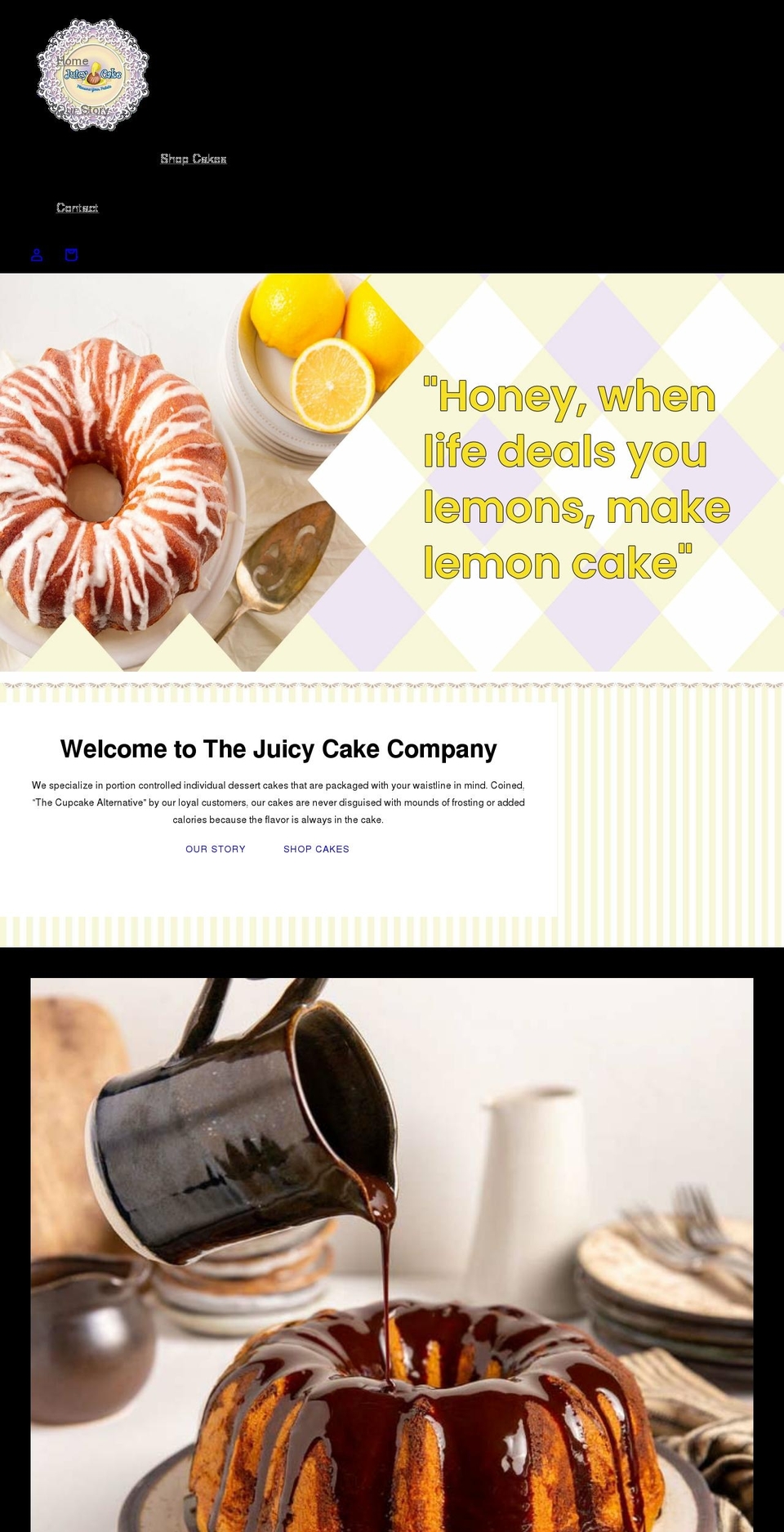 juicycakecompany.com shopify website screenshot