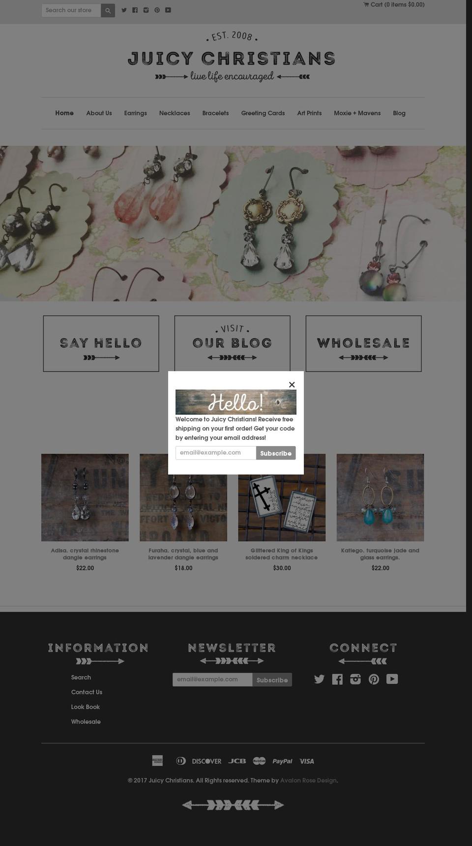 Mode Shopify theme site example juicychristians.com