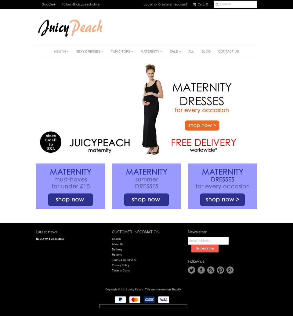 juicypeachfashion.com — Shopify storefront screenshot