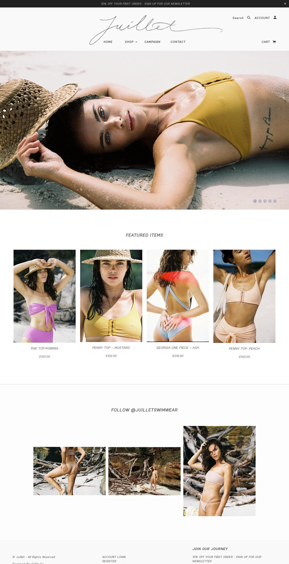 juillet.com shopify website screenshot