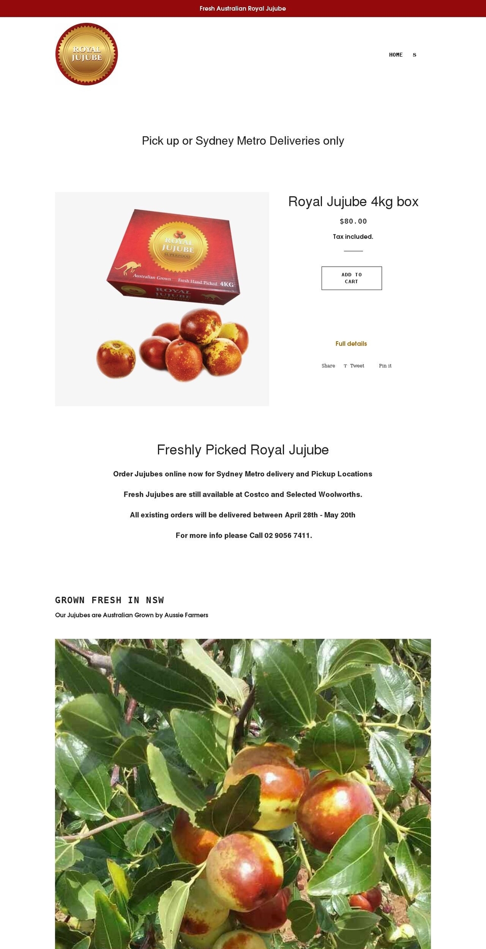 jujube.com.au shopify website screenshot