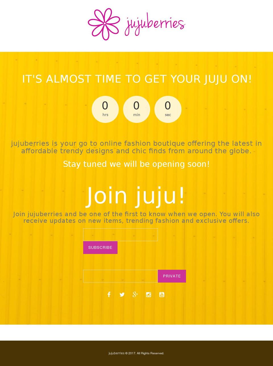 jujuberries.com — Shopify storefront screenshot