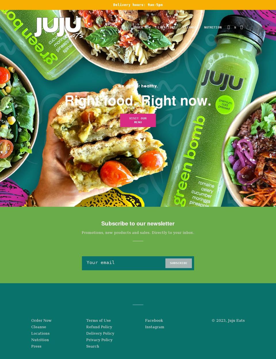 jujueats.com shopify website screenshot