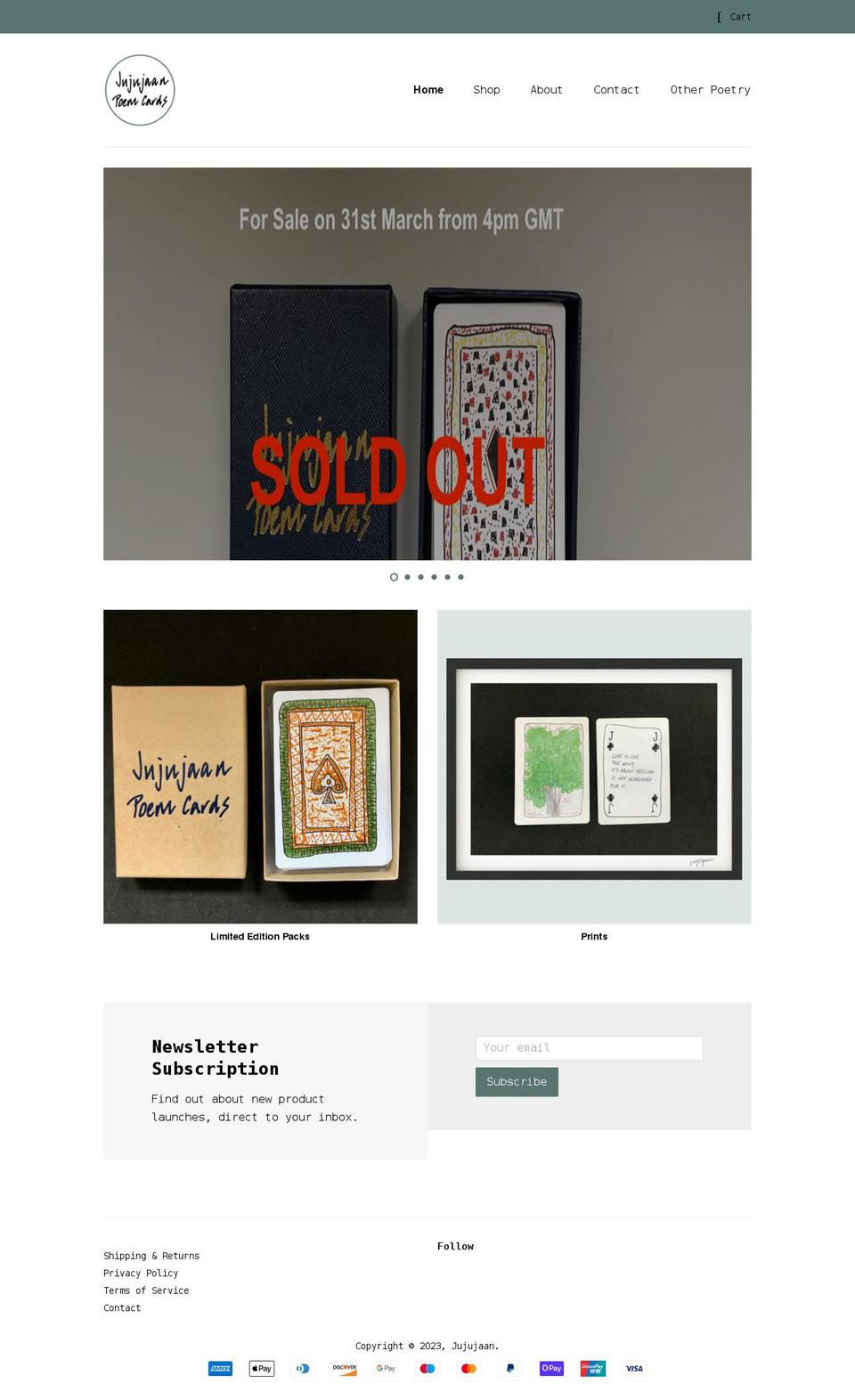 jujujaan.com shopify website screenshot