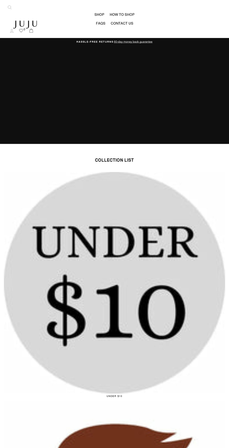 jujuoptics.com shopify website screenshot