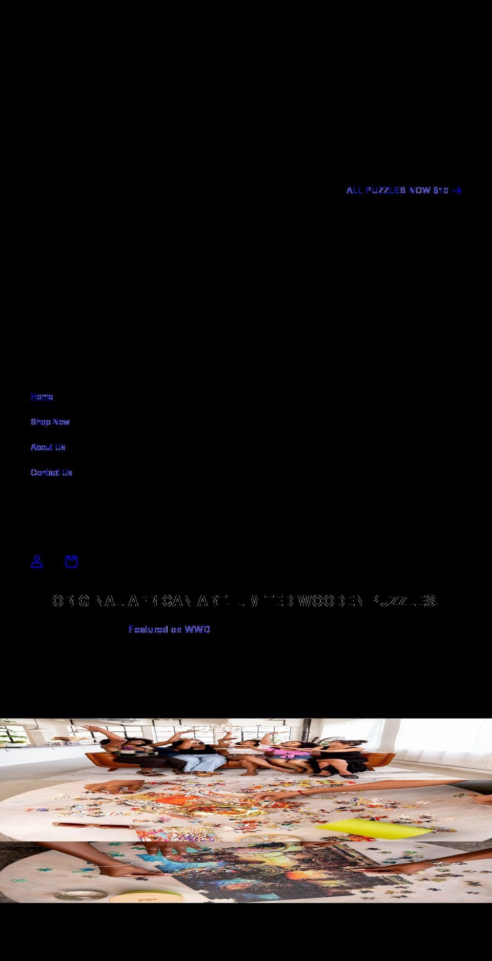 jujupuzzles.com shopify website screenshot