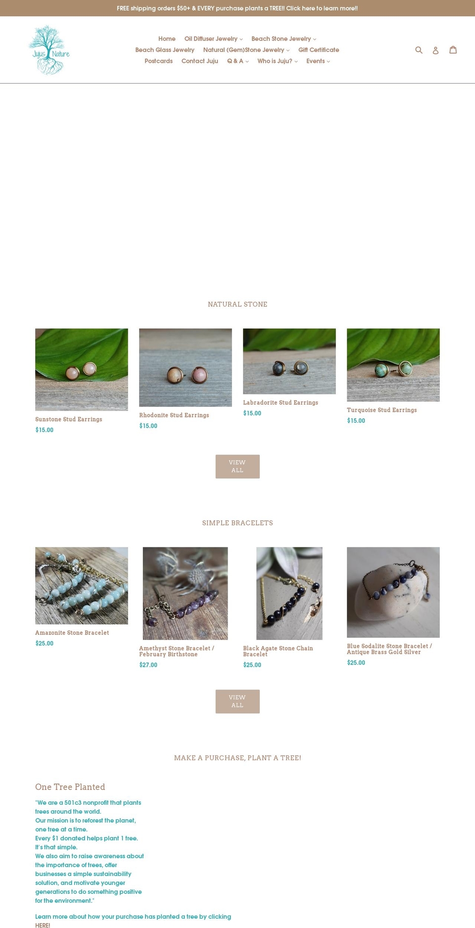 jujusnature.com — Shopify storefront screenshot
