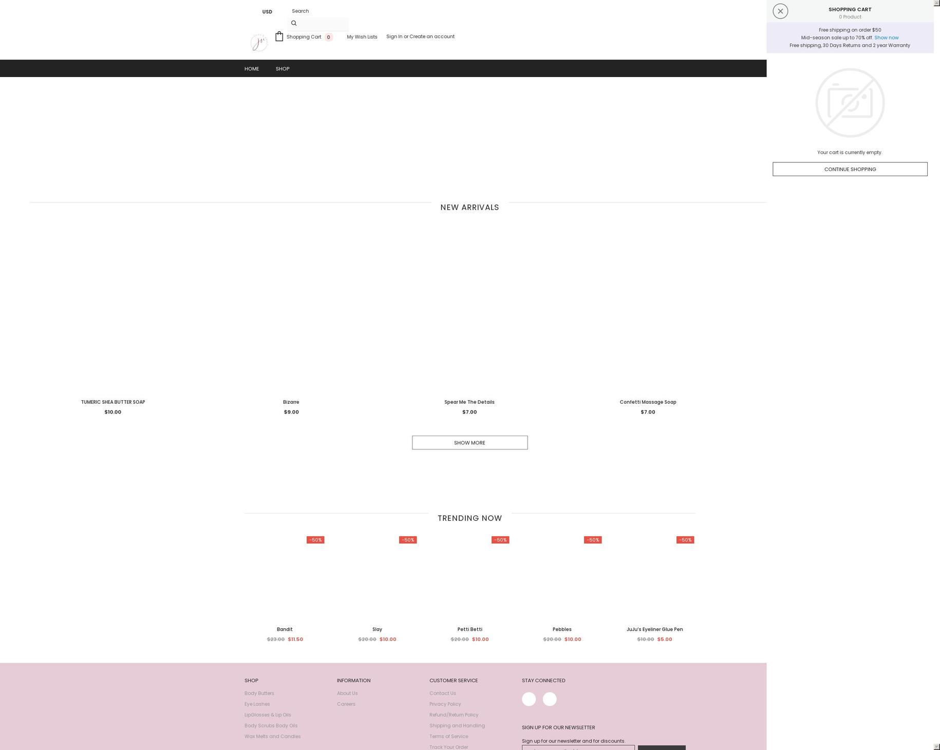 jujusvault.com shopify website screenshot