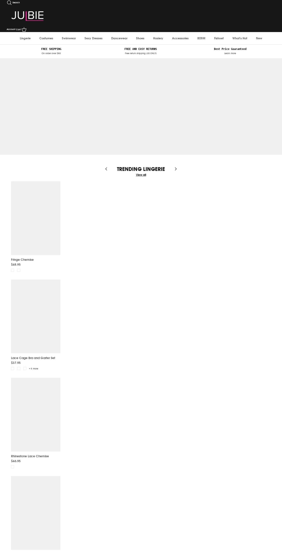Nav update Shopify theme site example julbie.com