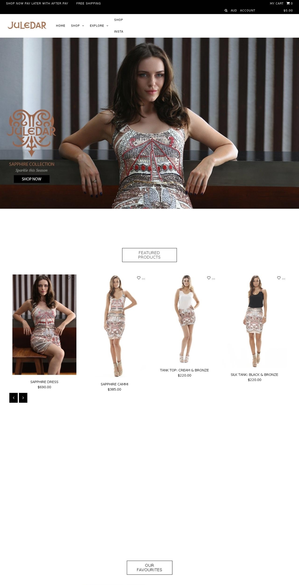 juledar.com — Shopify storefront screenshot