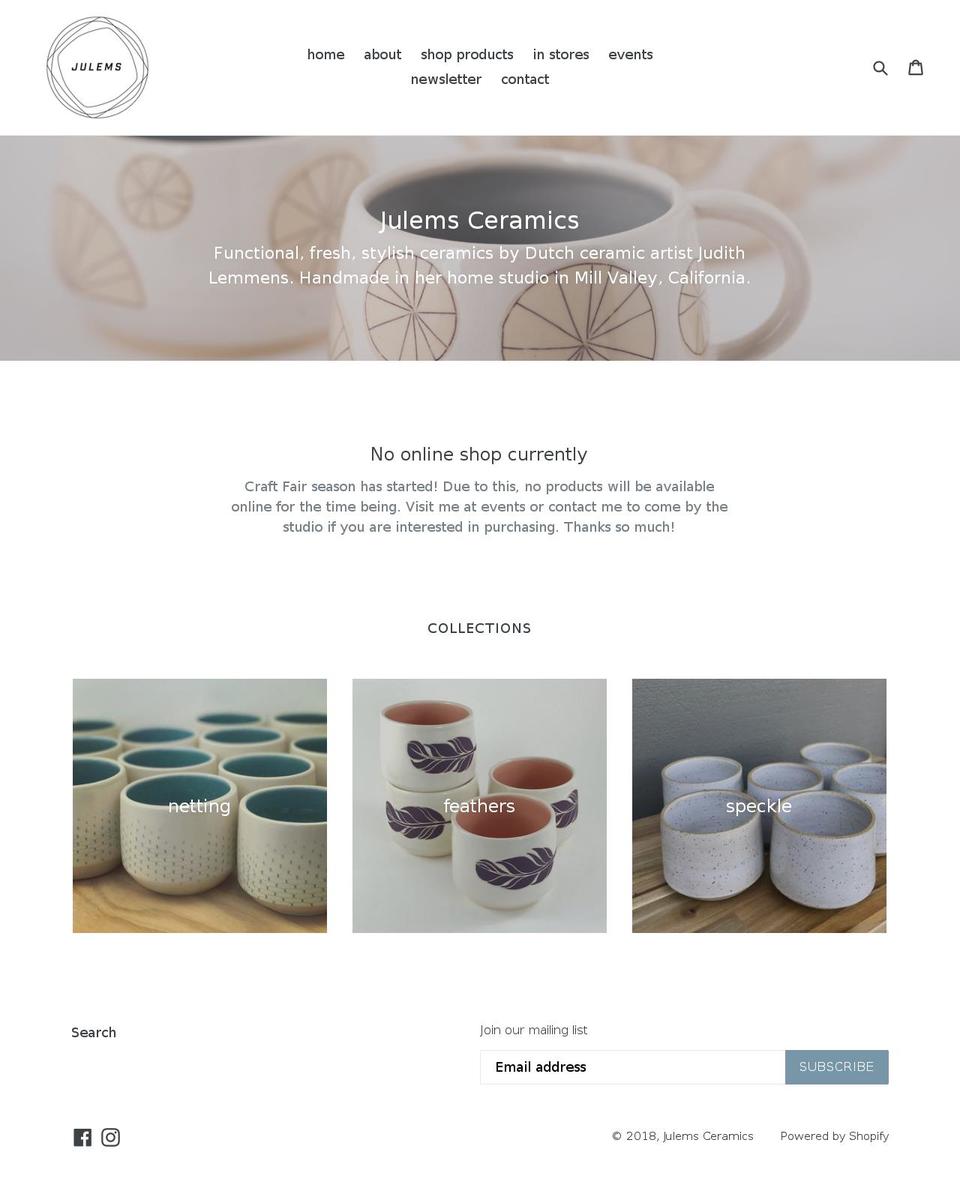 julems.com — Shopify storefront screenshot