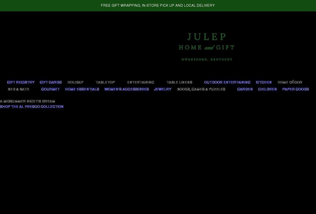julephomeandgift.com shopify website screenshot