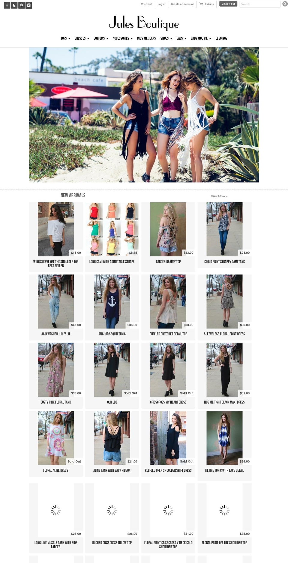 jules-boutique.com shopify website screenshot