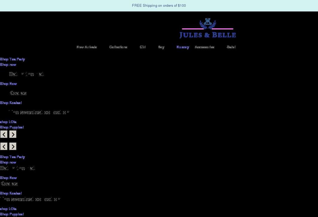 julesandbelle.com shopify website screenshot