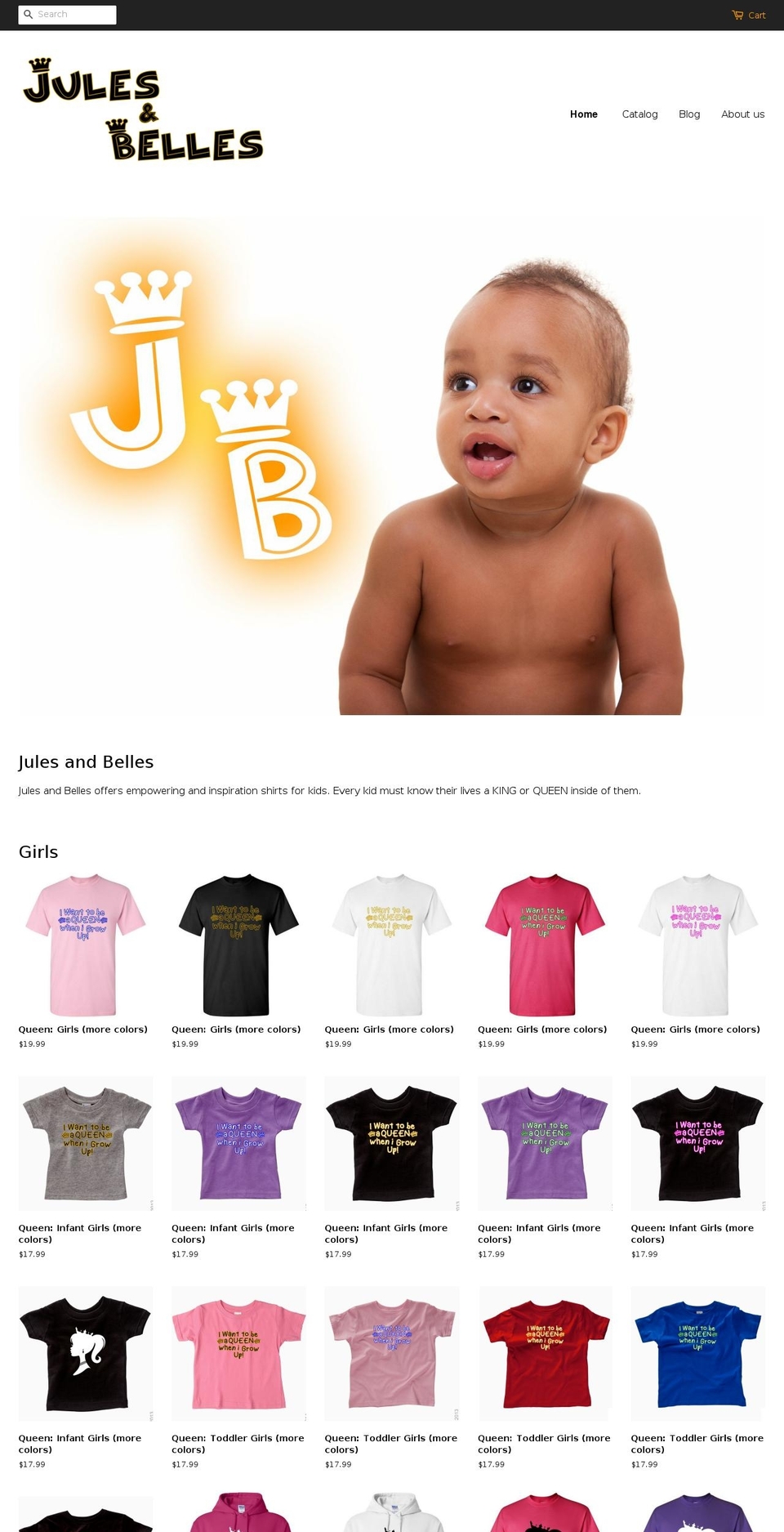 julesandbelles.com — Shopify storefront screenshot