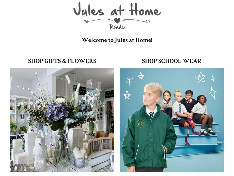 julesathome.co.uk shopify website screenshot